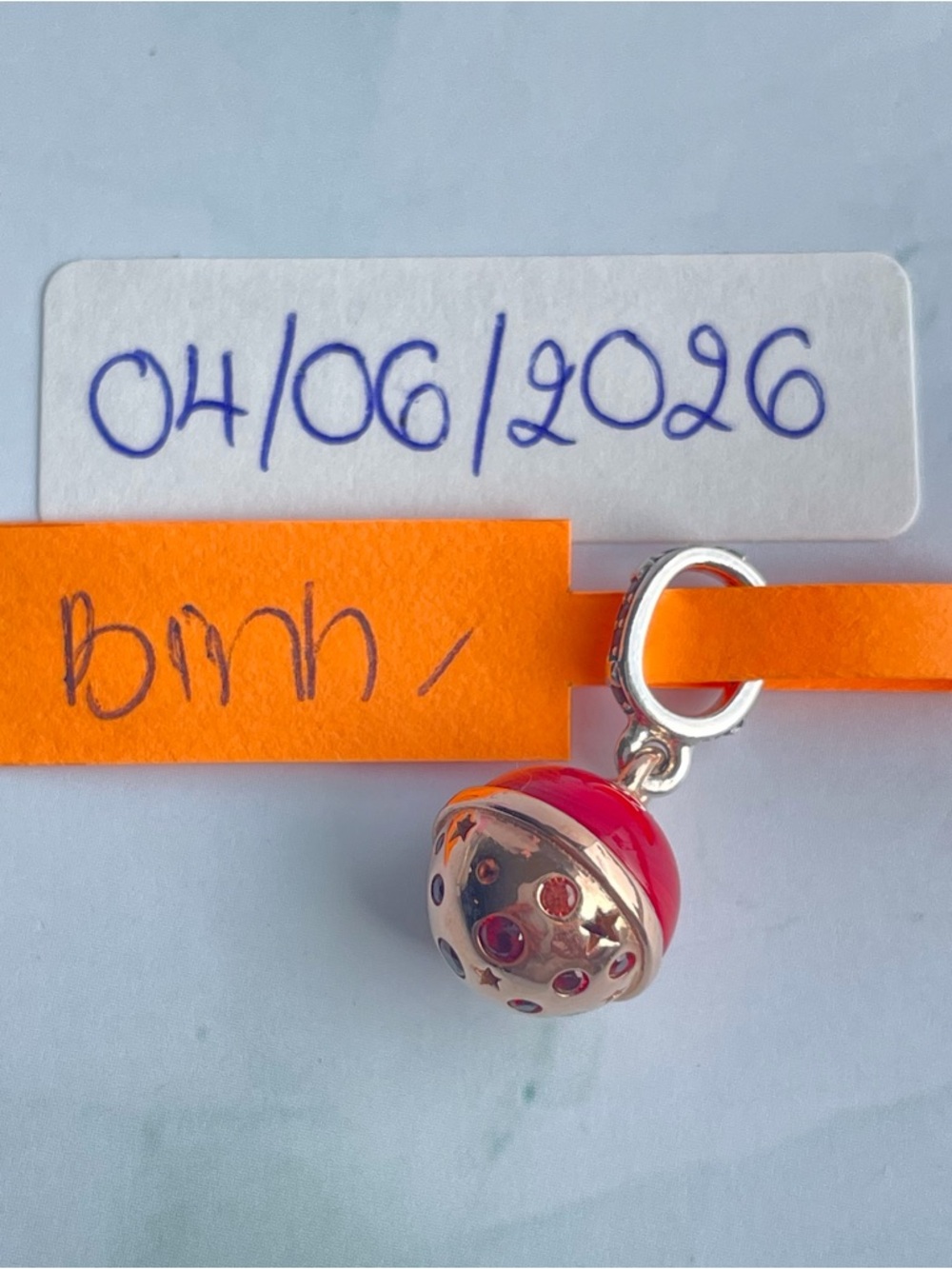 Pandora Two Tone Planet Mars Dangle - Picture 15 of 15